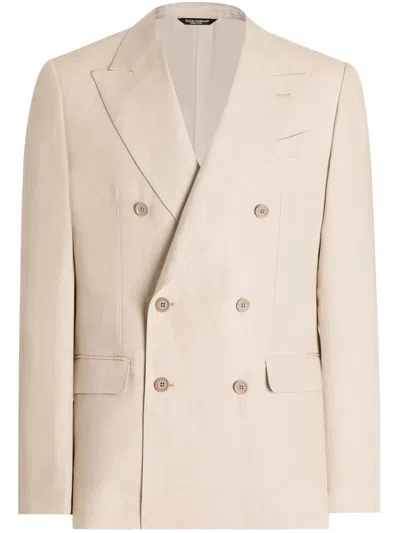 Dolce & Gabbana Double-breasted Blazer In Neutral