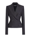 Dolce & Gabbana Double-breasted Dolce Jacket With Dg-branded Buttons In Black