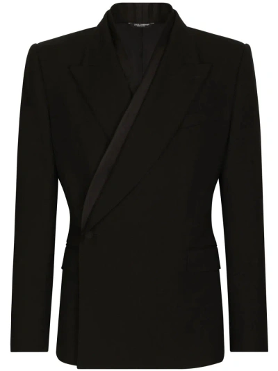 Dolce & Gabbana Double-breasted Blazer In Black  