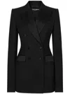 Dolce & Gabbana Double-breasted Blazer With Logoed Buttons In Black