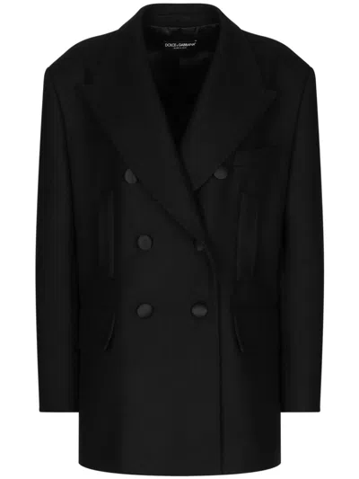 Dolce & Gabbana Double Breasted Blazer In Black