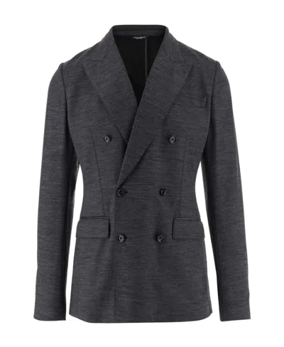 Dolce & Gabbana Double-breasted Blazer In Black