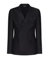 Dolce & Gabbana Double-breasted Taormina-fit Denim Jacket In Black