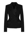 Dolce & Gabbana Tuxedo Blazer With Peak Lapel And Structured Shoulders In Black