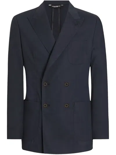 Dolce & Gabbana Double-breasted Blazer In Blue