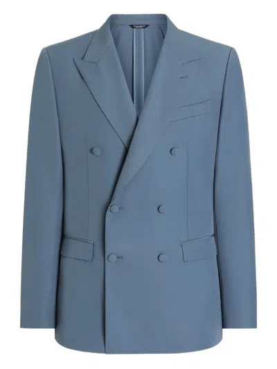 Dolce & Gabbana Double-breasted Blazer In Blue