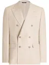 Dolce & Gabbana Deconstructed Linen Jacket In Brown