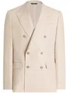 Dolce & Gabbana Deconstructed Linen Jacket In Brown
