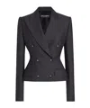 Dolce & Gabbana Double-breasted Dolce Jacket With Dg-branded Buttons In Grey