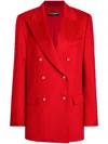 Dolce & Gabbana Double-breasted Blazer In Red
