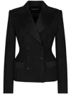 Dolce & Gabbana Tuxedo Blazer With Peak Lapel And Structured Shoulders In Schwarz
