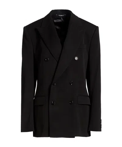 Dolce & Gabbana Double Breasted Blazers In Black