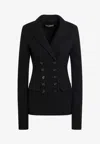 Dolce & Gabbana Black Wool Double-breasted Jacket In Black