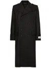 Dolce & Gabbana Double Breasted Buttoned Coat In Black
