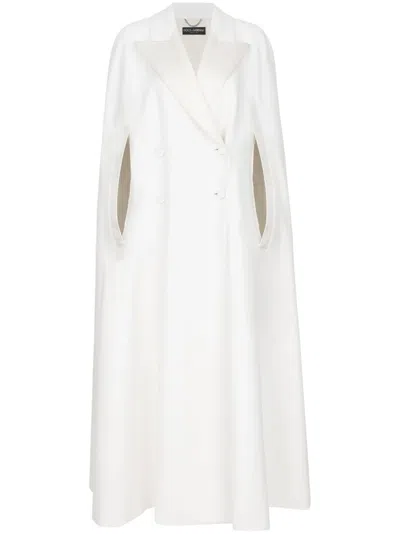 DOLCE & GABBANA MAXI DOUBLE-BREASTED CAPE-DESIGN CAPE