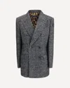 Dolce & Gabbana Women Grey Double-breasted Jacket With Peak Revers In Wool Blend Woman In Gray