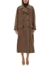 Dolce & Gabbana Notched-lapels Button-down Coat In Beige