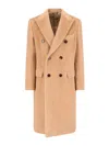 Dolce & Gabbana Lapel Detail Belt Flap Pockets Jacket In Beige