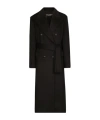 Dolce & Gabbana Long Double-breasted Tuxedo Coat In Double Wool Gabardine In Black