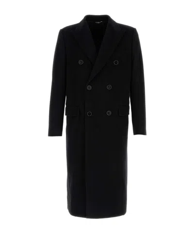 Dolce & Gabbana Dolce  Gabbana Double-breasted Coat In Black