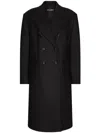 Dolce & Gabbana Double-breasted Coat In Black