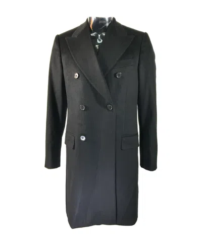 Dolce & Gabbana Double Breasted Coat In Black