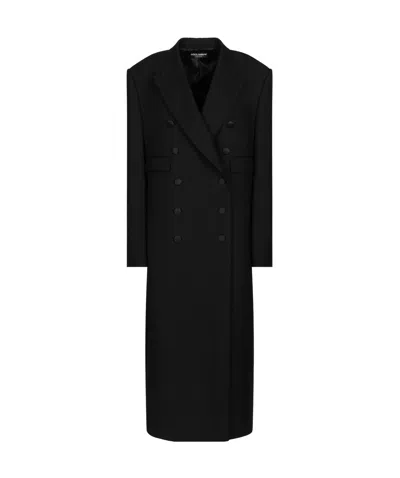 DOLCE & GABBANA DOLCE  GABBANA LONG DOUBLE-BREASTED TUXEDO COAT