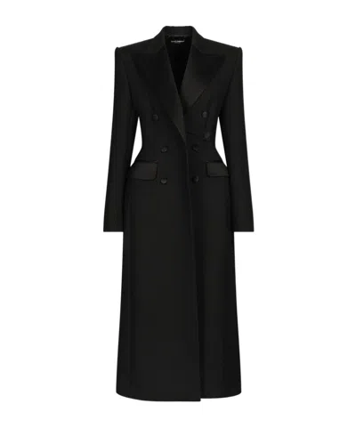 DOLCE & GABBANA DOLCE  GABBANA DOUBLE-BREASTED GABARDINE TUXEDO COAT
