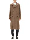 Dolce & Gabbana Double-breasted Coat In Brown