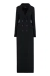 Dolce & Gabbana Double-breasted Coat In Wool In Black