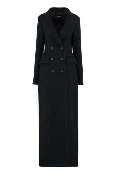 DOLCE & GABBANA DOLCE & GABBANA DOUBLE-BREASTED COAT IN WOOL