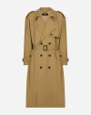 DOLCE & GABBANA DOUBLE-BREASTED COTTON TRENCH COAT