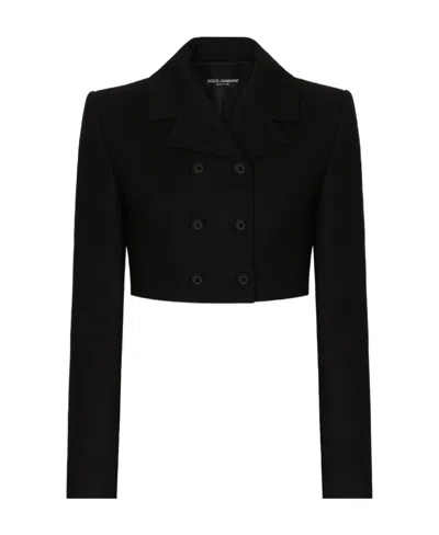 DOLCE & GABBANA DOLCE  GABBANA LONG-SLEEVED CROPPED BLAZER