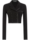 Dolce & Gabbana Double-breasted Cropped Jacket In Black