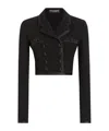 Dolce & Gabbana Double-breasted Cropped Jacket In Black