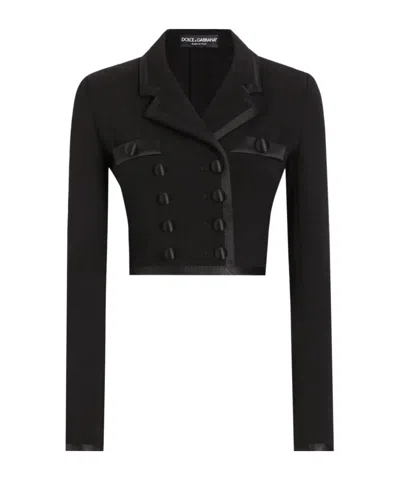 DOLCE & GABBANA DOLCE  GABBANA DOUBLE-BREASTED CREPE JACKET