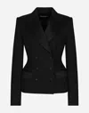 Dolce & Gabbana Tuxedo Blazer With Peak Lapel And Structured Shoulders In Black