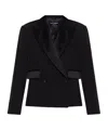 Dolce & Gabbana Double-breasted Gabardine Tuxedo Jacket In Black