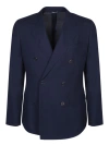 Dolce & Gabbana Taormina Double-breasted Cotton-poplin Blazer In Blue