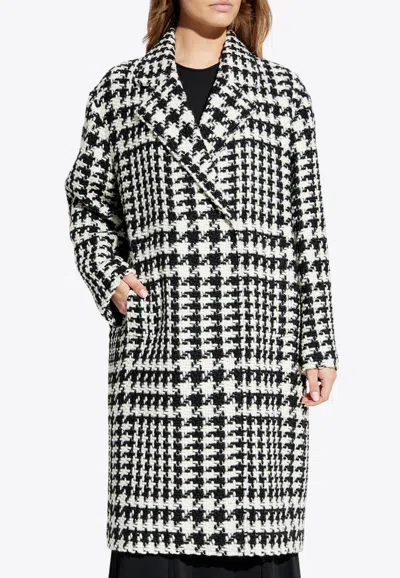 DOLCE & GABBANA DOUBLE-BREASTED HOUNDSTOOTH COAT