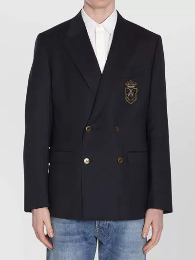 DOLCE & GABBANA DOUBLE-BREASTED JACKET AND PATCH