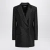 Dolce & Gabbana Double-breasted Wool And Silk Jacket In Black