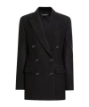 Dolce & Gabbana Double-breasted Jacket Structured Shoulders In Black