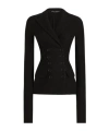 Dolce & Gabbana Double-breasted Jacket In Wool Cloth In Black