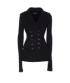 Dolce & Gabbana Tailored Wool Double-breasted Jacket In Black