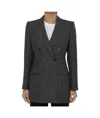 Dolce & Gabbana Anthracite Grey Tweed Double-breasted Jacket In Black