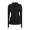 Dolce & Gabbana Tailored Wool Double-breasted Jacket In Black