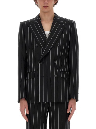 Dolce & Gabbana Double-breasted Jacket In Black