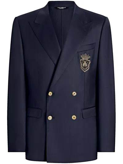 DOLCE & GABBANA DOLCE & GABBANA DOUBLE-BREASTED JACKET WITH PATCH