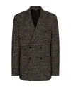 Dolce & Gabbana Double-breasted Jersey Blazer In Black
